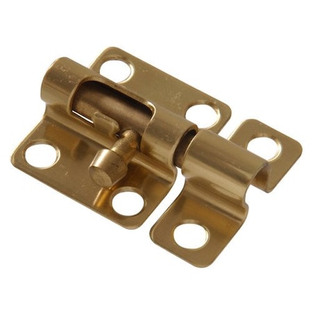 Hillman 2 in Solid Brass  Bright Brass Mini Barrel Bolt 852248